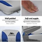 Seamanship 2X Folding Boat Seats Marine Swivel Low Back 13cm Padding Grey Blue - Image 5