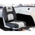 Seamanship 2X Folding Boat Seats Marine Seat Swivel Low Back 10cm Padding Grey - Image 3