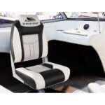 Seamanship 2X Folding Boat Seats Marine Seat Swivel High Back 12cm Padding Grey - Image 3