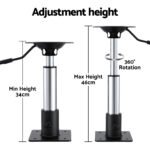 Seamanship Boat Seat Pedestal 34 - 46cm Adjustable Gas Lift 360 Degrees Swivel - Image 6
