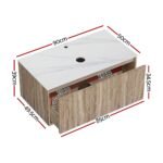 Cefito Vanity Unit 915mm with Basin Oak - Image 2