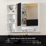 Cefito Bathroom Mirror Cabinet 100CM Vanity Medicine Wall Mounted Storage White - Image 4
