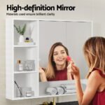 Cefito Bathroom Mirror Cabinet 100CM Vanity Medicine Wall Mounted Storage White - Image 5