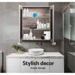 Cefito Bathroom Mirror Cabinet 600x720mm Oak - Image 5