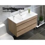 Cefito Vanity Unit 915mm with Basin Oak - Image 6