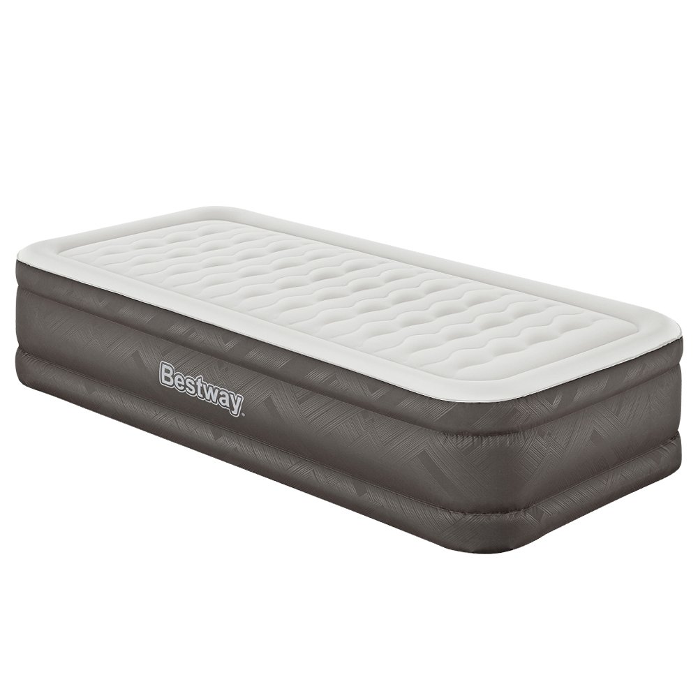BW-BED-S-46-69048-00.jpg Bestway Air Mattress Single Inflatable Bed 46cm Airbed Grey - Image 1