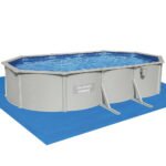 Bestway Swimming Pool 610 x 366cm Steel Frame Round Pool Set w/ Filter Ladder