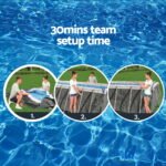 Bestway Swimming Pool 640x274x132cm Steel Frame Above Ground Pools Filter Pump Ladder 19281L - Image 6