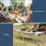 Weisshorn Folding Camping Table 240CM Portable Outdoor Picnic BBQ Aluminium Desk - Image 6