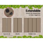 Weisshorn Self Inflating Mattress Camping Sleeping Mat Air Bed Double Set Coffee - Image 3