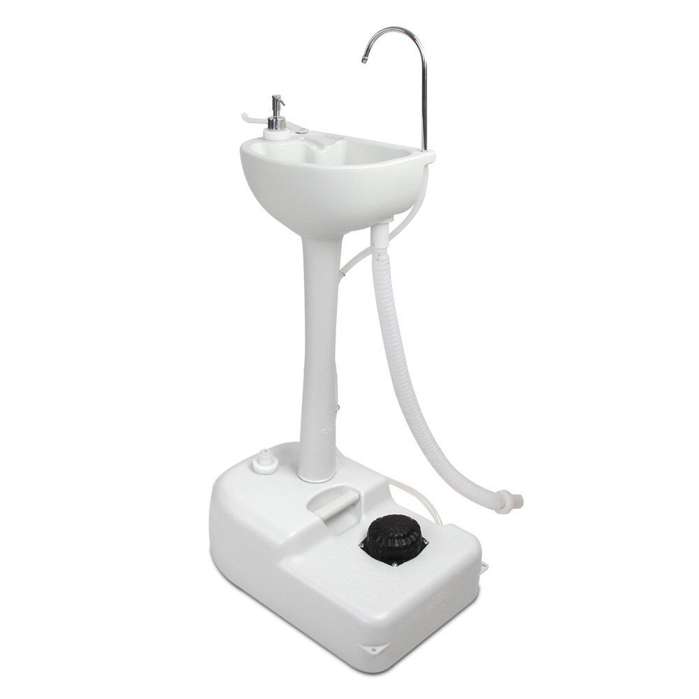 CAMP-STAND-19L-GREY-00.jpg Weisshorn Camping Basin Portable Hand Wash Sink Stand 19L Capacity - Image 1