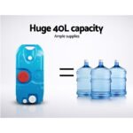 Weisshorn 40L Portable Wheel Water Tank Camping Caravan Storage Blue - Image 3