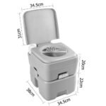 Weisshorn 20L Portable Camping Toilet Outdoor Flush Potty Boating With Bag - Image 2