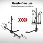 Giantz 2 Bicycle Bike Carrier Rack Car 2" Hitch Mount Platform Foldable Black,Giantz 2 Bicycle Bike Carrier Rack Car 2" Hitch Mount Platform Foldable Black - Image 6