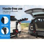 Giantz 4 Bicycle Bike Carrier Rack Car 2" Hitch Mount Foldable Black,Giantz 4 Bicycle Bike Carrier Rack Car 2" Hitch Mount Foldable Black - Image 4