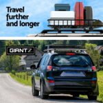 Giantz Universal Car Roof Rack Basket Luggage Vehicle Cargo Carrier 111cm Black - Image 7