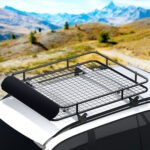 Giantz Universal Car Roof Rack Basket Luggage Vehicle Cargo Carrier 123cm Black - Image 8