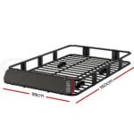 Giantz Universal Car Roof Rack Basket Luggage Vehicle Cargo Carrier 160cm Black - Image 2