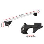 Universal Car Roof Racks Pod Aluminium Cross Bars Adjustable 108cm Silver - Image 2