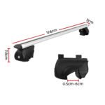 Universal Car Roof Racks Pod Aluminium Cross Bars Upgraded Holder 111cm Silver - Image 2