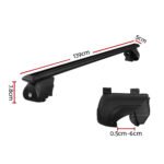 Universal Car Roof Racks Pod Aluminium Cross Bars Upgraded Holder 126cm Black - Image 2