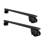 Universal Car Roof Racks Pod Aluminium Cross Bars Upgraded Holder 126cm Black - Image 3