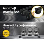 Universal Car Roof Racks Pod Aluminium Cross Bars Upgraded Holder 126cm Black - Image 6