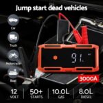 Giantz 3000A Portable Car Jump Starter 12V Lithium Battery Booster Pack Power Bank & Jumper Cables - Image 4