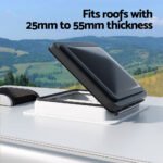 Weisshorn Caravan Roof Vent Hatch RV Skylight Motorhome Camper 350x350mm Black - Image 5