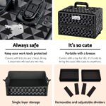 Embellir Makeup Case Beauty Trolley Cosmetic Organiser Box Travel Wheels Diamond - Image 4