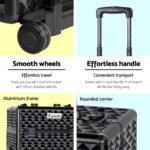 Embellir Makeup Case Beauty Trolley Cosmetic Organiser Box Travel Wheels Diamond - Image 6