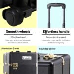 Embellir Makeup Case Beauty Trolley Cosmetic Organiser Box Travel Wheels Gold - Image 6