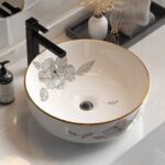 Cefito Bathroom Basin Ceramic Vanity Sink Hand Wash Bowl with Pattern 41x41cm - Image 7