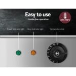 Devanti Commercial Food Warmer Bain Marie 3 Electric Buffet Pans - Image 3