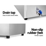 Devanti Commercial Food Warmer Bain Marie 3 Electric Buffet Pans - Image 5