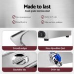 Devanti Commercial Food Warmer Bain Marie 4 Electric Buffet Pans - Image 6