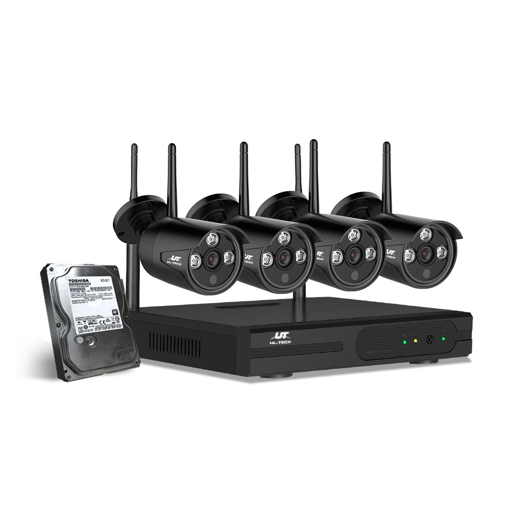 CCTV-WF-CLA-8C-4B-2T-16709-00.jpg UL-tech Wireless CCTV Security System 8CH NVR 3MP 4 Bullet Cameras 2TB - Image 1