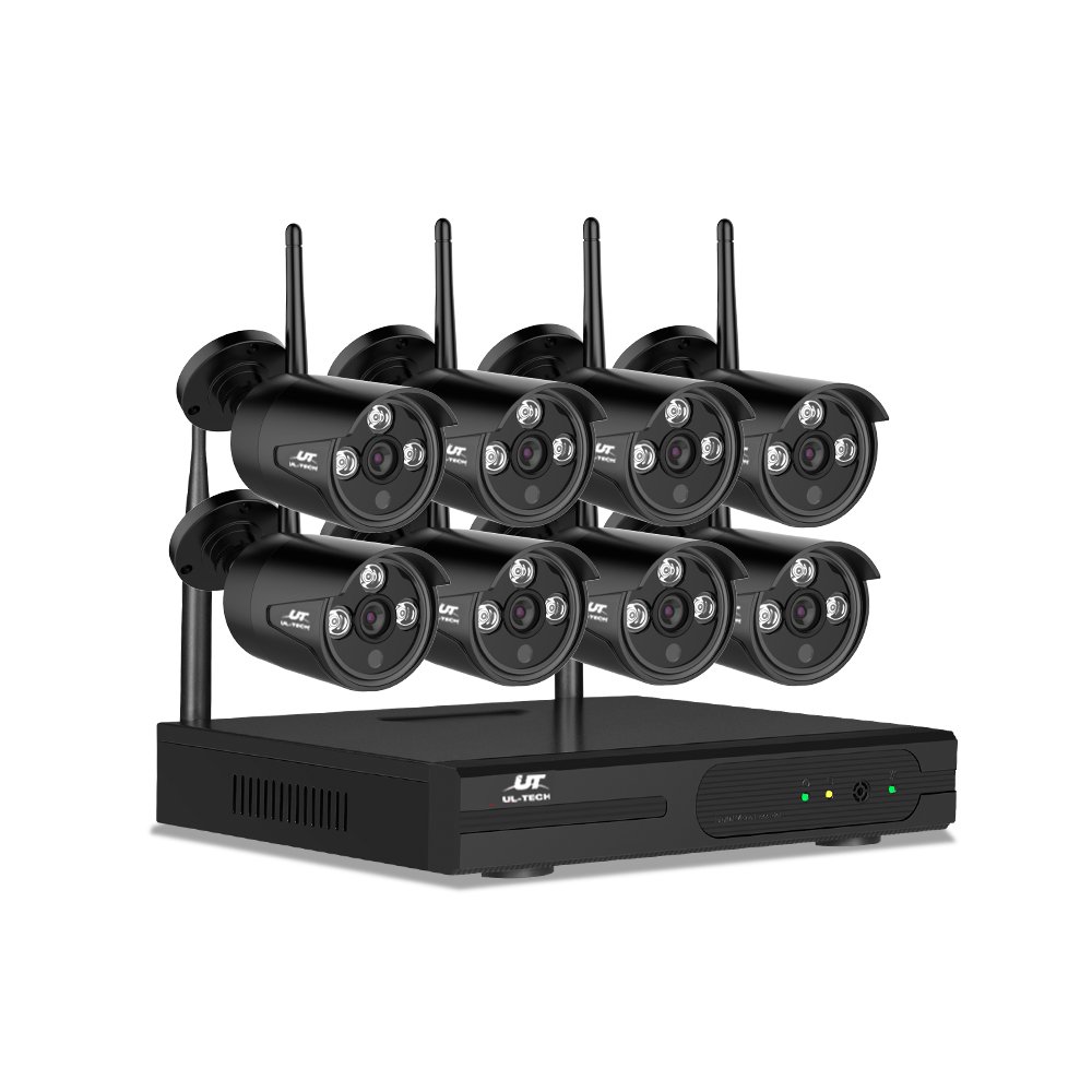 CCTV-WF-CLA-8C-8B-00.jpg UL-tech Wireless CCTV Security System 8CH NVR 3MP 8 Bullet Cameras - Image 1