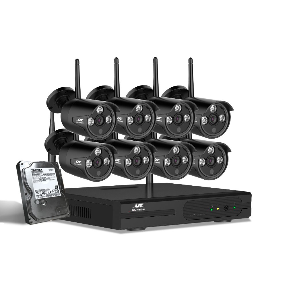 CCTV-WF-CLA-8C-8B-2T-16711-00.jpg UL-tech Wireless CCTV Security System 8CH NVR 3MP 8 Bullet Cameras 2TB - Image 1