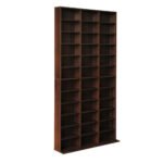 Artiss Bookshelf CD Storage Rack - BERT Walnut - Image 3