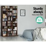 Artiss Bookshelf CD Storage Rack - BERT Walnut - Image 7