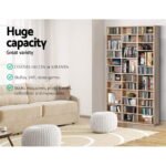 Artiss Bookshelf CD Storage Rack - BERT Oak - Image 6