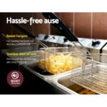 Devanti 20L Electric Commercial Deep Fryer Double Baskets 4400W - Image 6