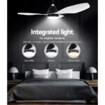 Devanti 48'' Ceiling Fan DC Motor w/Light w/Remote - White - Image 4