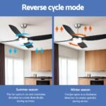 Devanti 52'' Ceiling Fan DC Motor w/Light w/Remote Black - Image 5