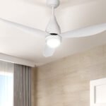 Devanti 52'' Ceiling Fan DC Motor LED Light Remote Control - White - Image 4