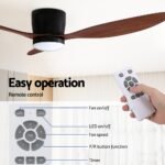 Devanti 52'' Ceiling Fan DC Motor w/Light w/Remote - Dark Wood - Image 5