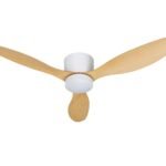 Devanti 52'' Ceiling Fan DC Motor w/Light w/Remote - Light Wood - Image 7
