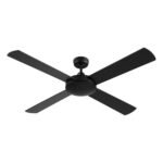 Devanti 52'' Ceiling Fan DC Motor 4 Blades w/Remote - Black - Image 2