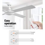 Devanti 52'' Ceiling Fan DC Motor 4 Blades w/Remote - White - Image 5